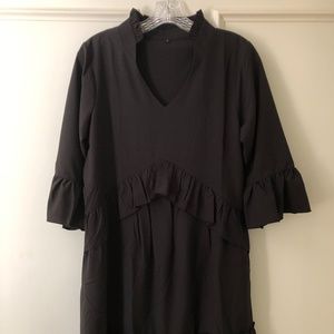 black ruffle dress// has never been worn!!